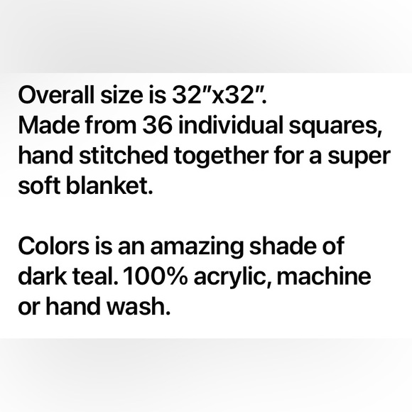 Handcrafted Teal Sunburst Baby Blanket - Picture 2 of 6